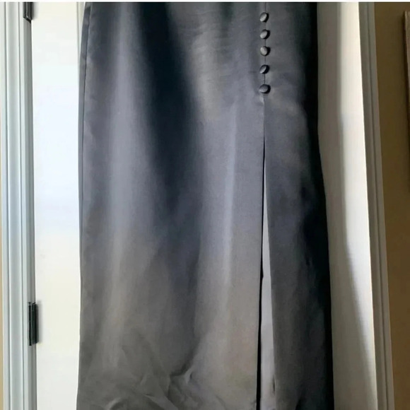 - PLUS SIZE ALEX EVENINGS BLACK FRONTSPLIT SKIRT ZIP & ELASTICBACK SIZE 16 - Picture 14 of 16